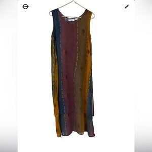 Vintage Dress‎  Klozlyne Multicolor Sleeveless Medium